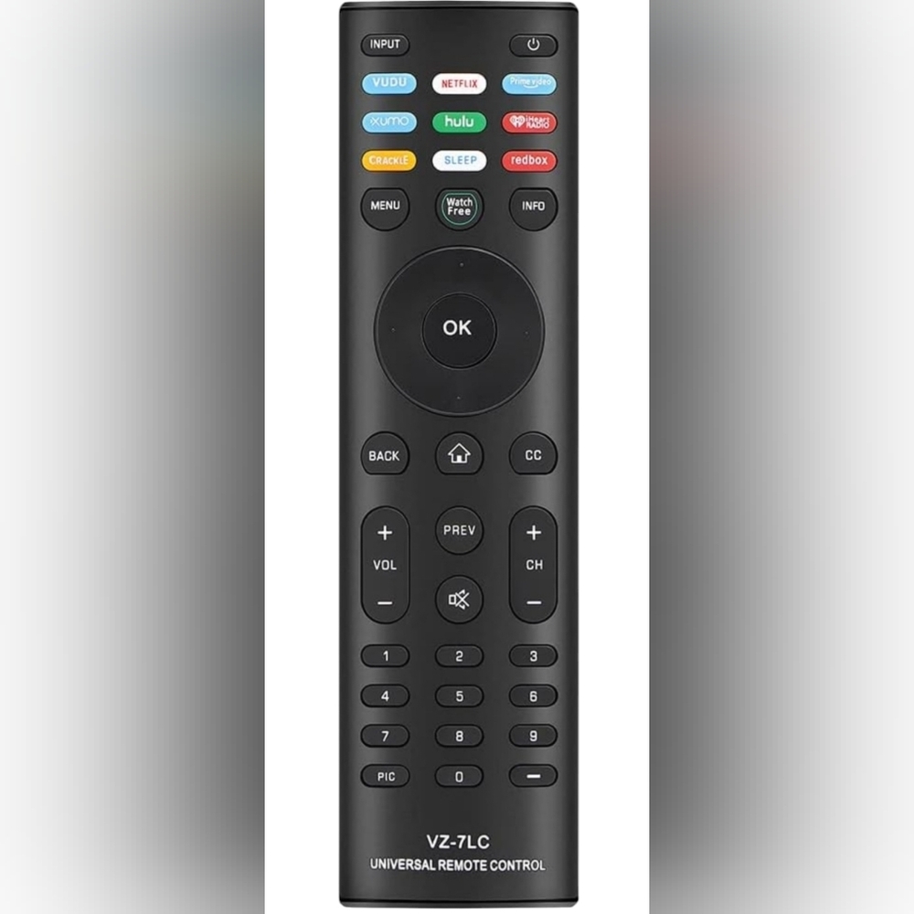 Universal Remote Replacement  FOR ALL VIZIO TVs  *10 Hotkeys* VZ-7LC